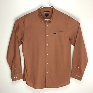 RVCA mens slim fit long sleeve button down casual shirt XL